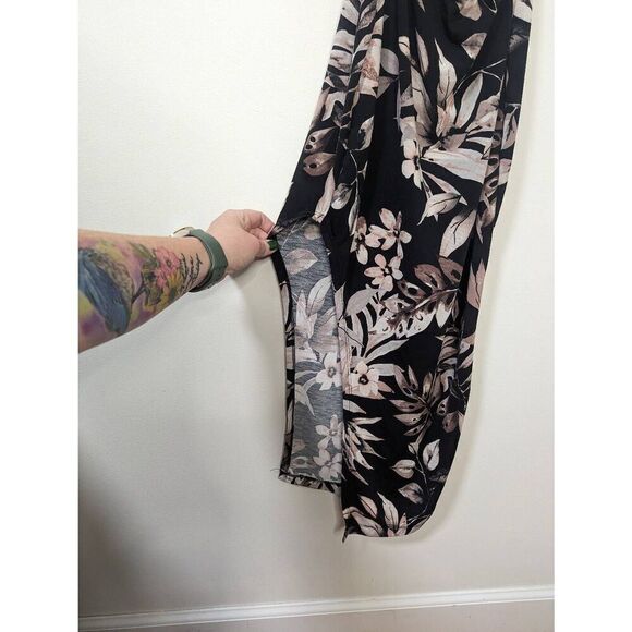 Windsor Tropical Print Asymmetrical Cutout Back Dress - Size S - Picture 7 of 9